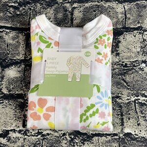 Family Sleep Kid's Girl's 3-6 Months Floral Long Sleeve PJs Sleeper